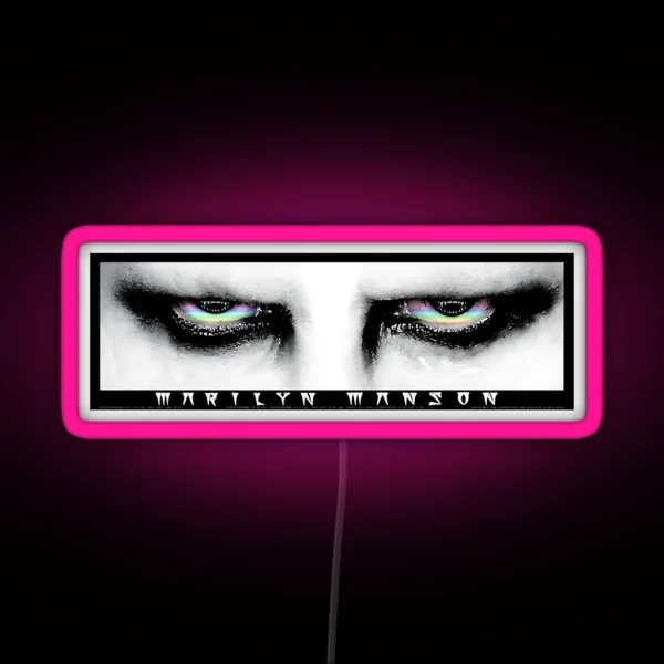 Marilyn Manson Look Into My Eyes Vampire Teeth RGB Neon Sign