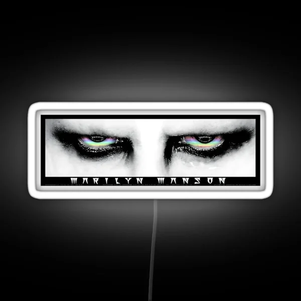 Marilyn Manson Look Into My Eyes Vampire Teeth RGB Neon Sign