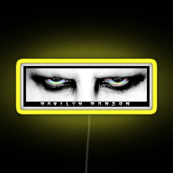 Marilyn Manson Look Into My Eyes Vampire Teeth RGB Neon Sign