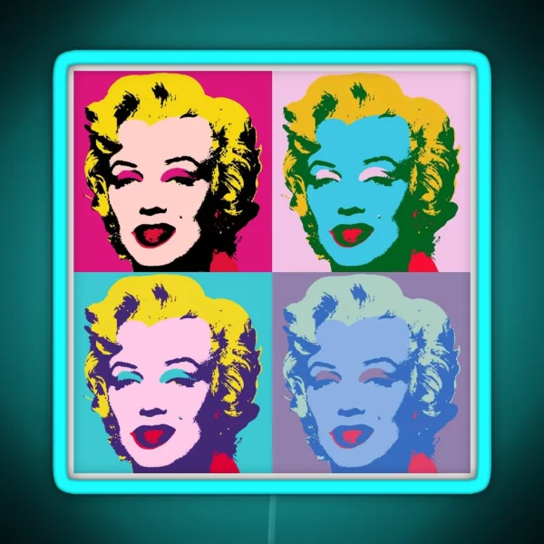 Marilyn Monroe Art RGB Neon Sign