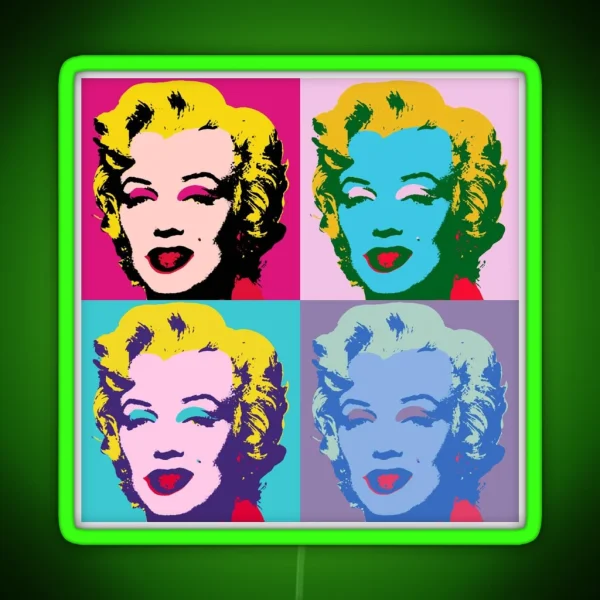 Marilyn Monroe Art RGB Neon Sign