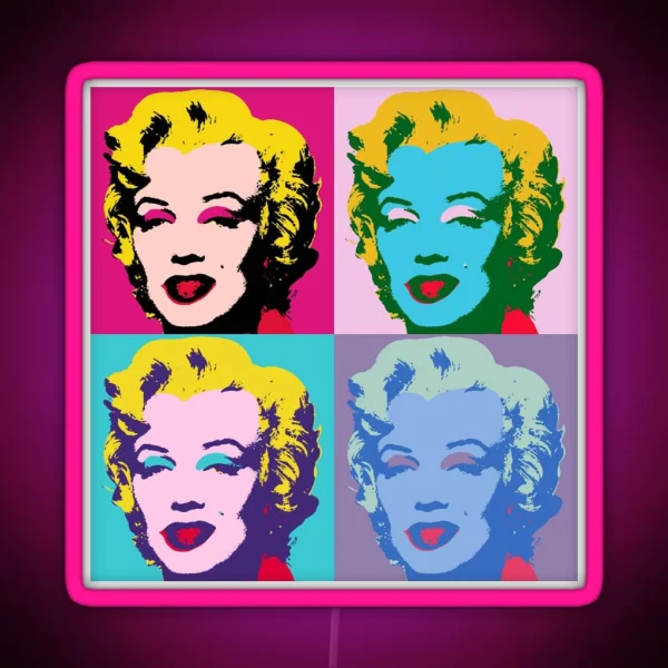 Marilyn Monroe Art RGB Neon Sign