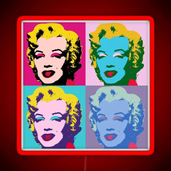 Marilyn Monroe Art RGB Neon Sign