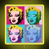Marilyn Monroe art neon sign in vibrant RGB yellow