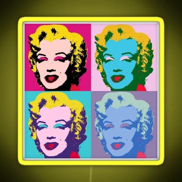Marilyn Monroe Art RGB Neon Sign