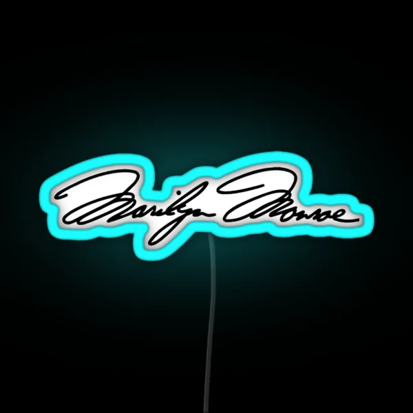 Marilyn Monroe Autograph RGB Neon Sign