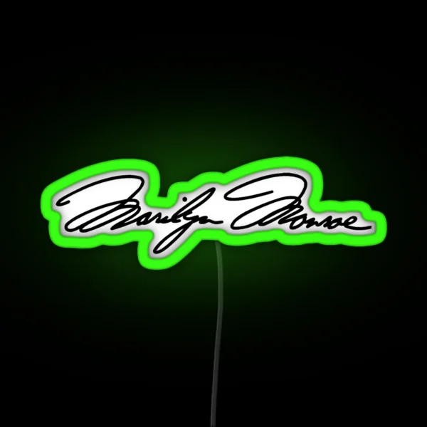 Marilyn Monroe Autograph RGB Neon Sign