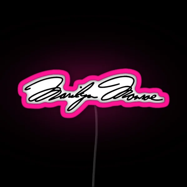 Marilyn Monroe Autograph RGB Neon Sign
