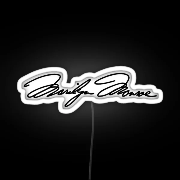 Marilyn Monroe Autograph RGB Neon Sign