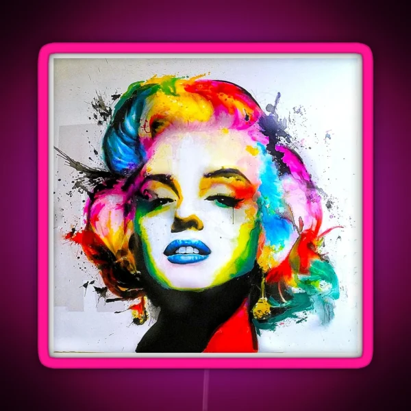 Marilyn Monroe Colorful Art Design Classic Film Star RGB Neon Sign