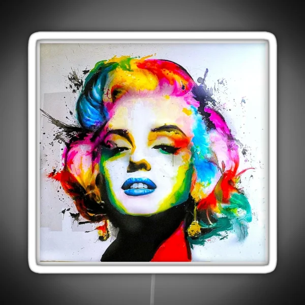 Marilyn Monroe Colorful Art Design Classic Film Star RGB Neon Sign