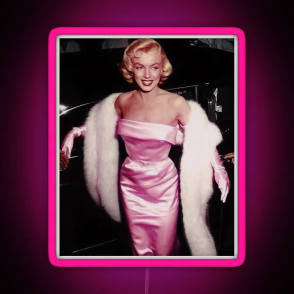 Marilyn Monroe In Pink RGB Neon Sign