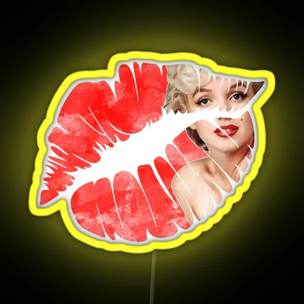 Marilyn Monroe Lips Led RGB Neon Sign