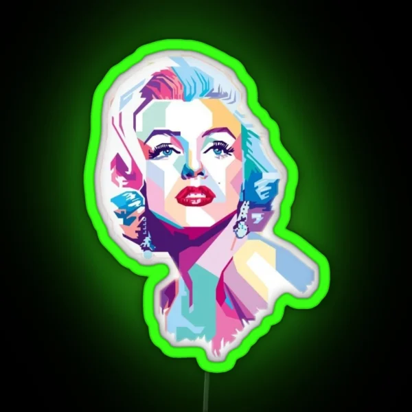 Marilyn Monroe Mosaic Art RGB Neon Sign