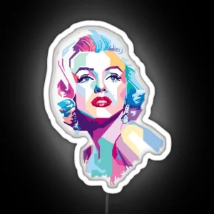 Marilyn Monroe Mosaic Art RGB Neon Sign