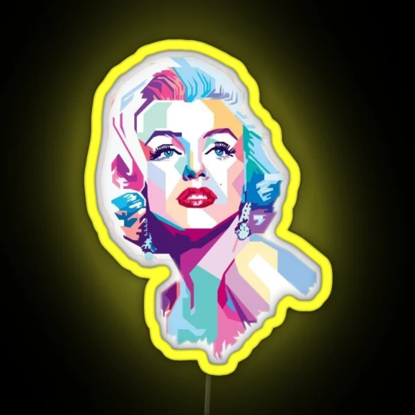 Marilyn Monroe Mosaic Art RGB Neon Sign
