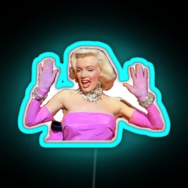Marilyn Monroe Performing Diamonds Are A Girl S Best RGB Neon Sign