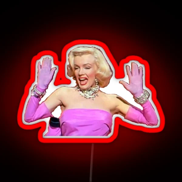 Marilyn Monroe Performing Diamonds Are A Girl S Best RGB Neon Sign