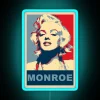 Neon RGB Marilyn Monroe Pop Art Campaign Sign - Blue