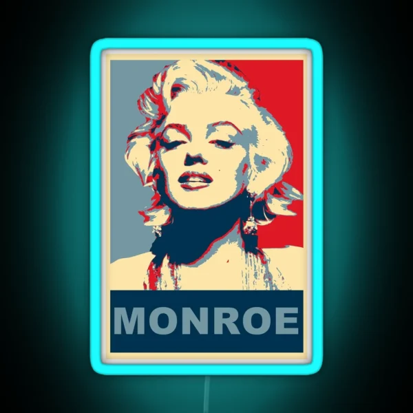 Marilyn Monroe Pop Art Campaign RGB Neon Sign