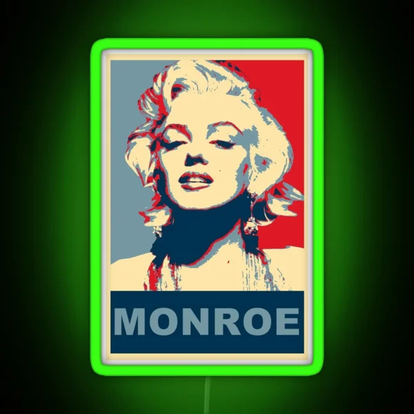 Marilyn Monroe Pop Art Campaign RGB Neon Sign