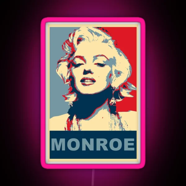 Marilyn Monroe Pop Art Campaign RGB Neon Sign
