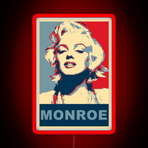 Marilyn Monroe Pop Art Campaign RGB Neon Sign