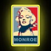 Marilyn Monroe Pop Art Campaign RGB Neon Sign Yellow