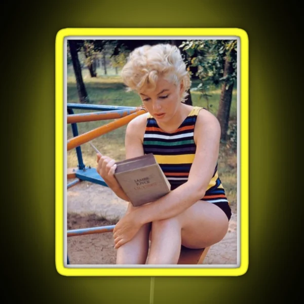 Marilyn Monroe Reading RGB Neon Sign