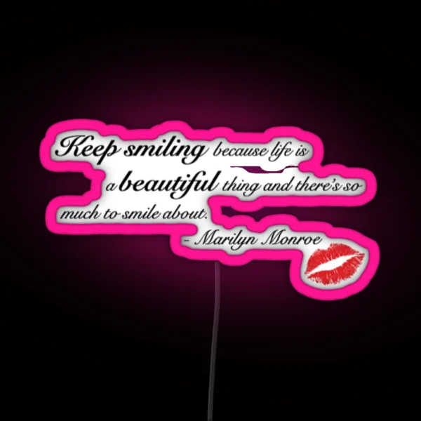 Marilyn Monroe RGB Neon Sign