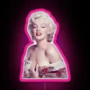 Marilyn Monroe neon sign with vibrant RGB lighting in pink tones