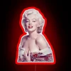 Marilyn Monroe neon RGB sign in red.