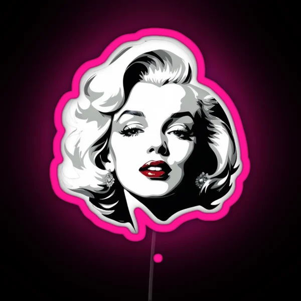 Marilyn Monroe Silhouette RGB Neon Sign