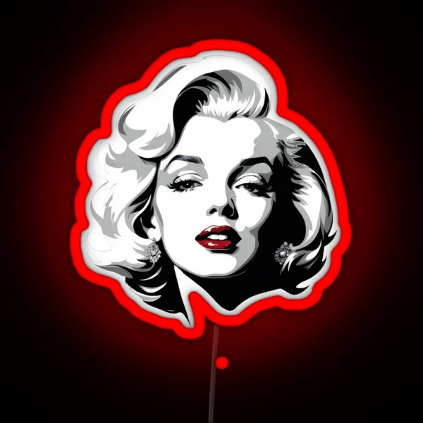 Marilyn Monroe Silhouette RGB Neon Sign