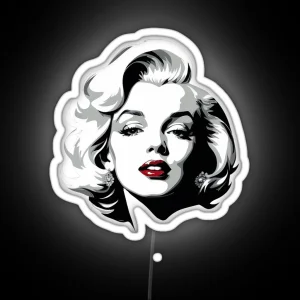 Marilyn Monroe Silhouette RGB Neon Sign