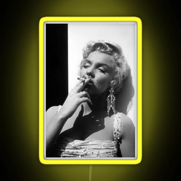 Marilyn Monroe Smoking RGB Neon Sign