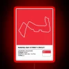 RGB Neon Sign at Marina Bay Street Circuit - Info Sign with Vibrant Neon Lighting