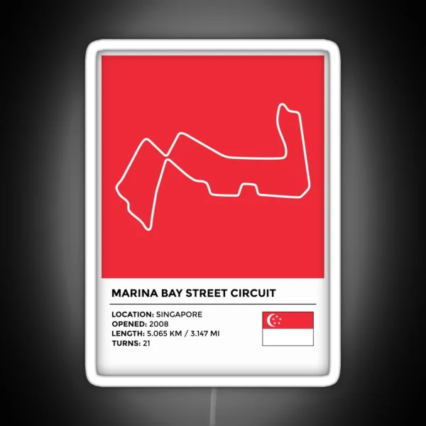 Marina Bay Street Circuit Info RGB Neon Sign