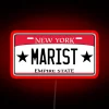 RGB Neon Sign Displaying "Marist" in Vibrant Red