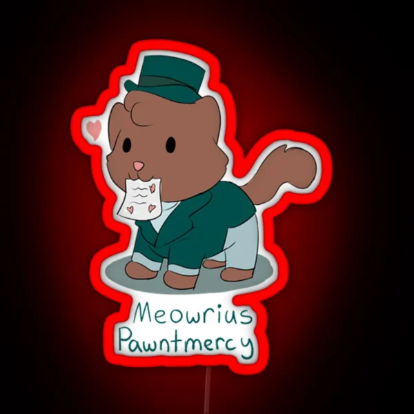 Marius Pontmercy Cat Pun RGB Neon Sign