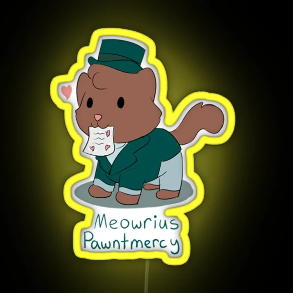 Marius Pontmercy Cat Pun RGB Neon Sign