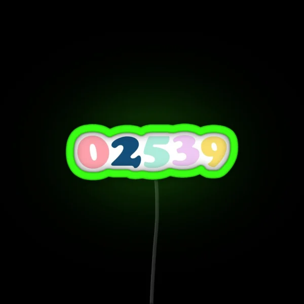 Martha S Vineyard Zip Code RGB Neon Sign