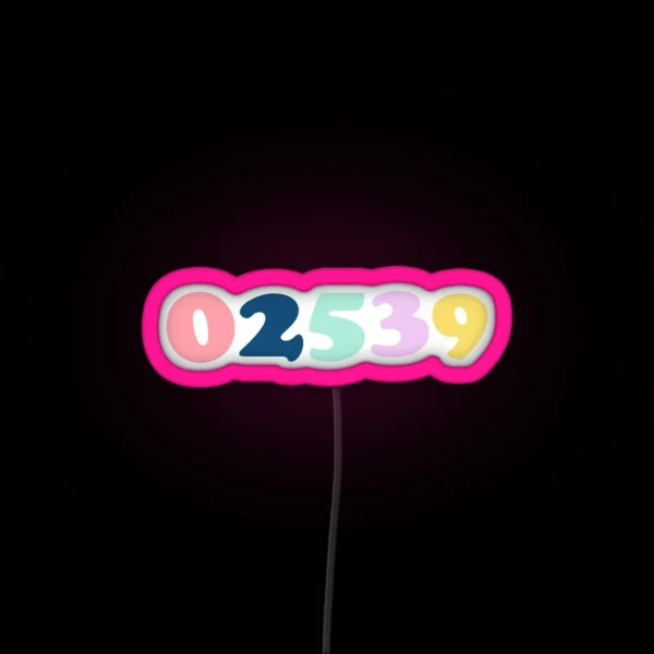 Martha S Vineyard Zip Code RGB Neon Sign