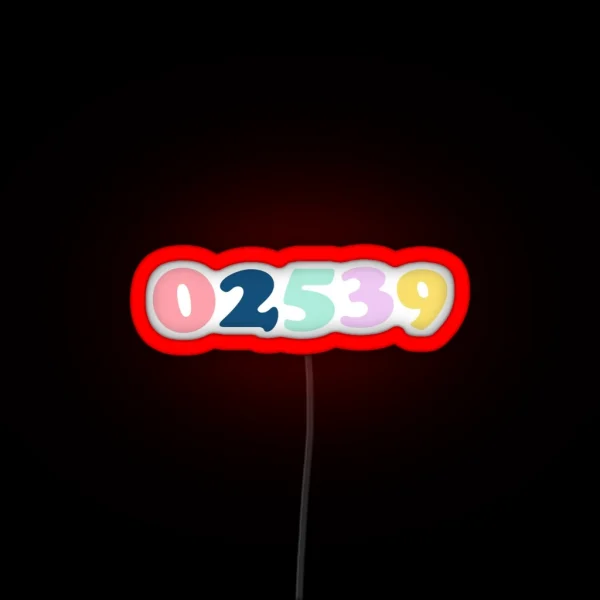 Martha S Vineyard Zip Code RGB Neon Sign