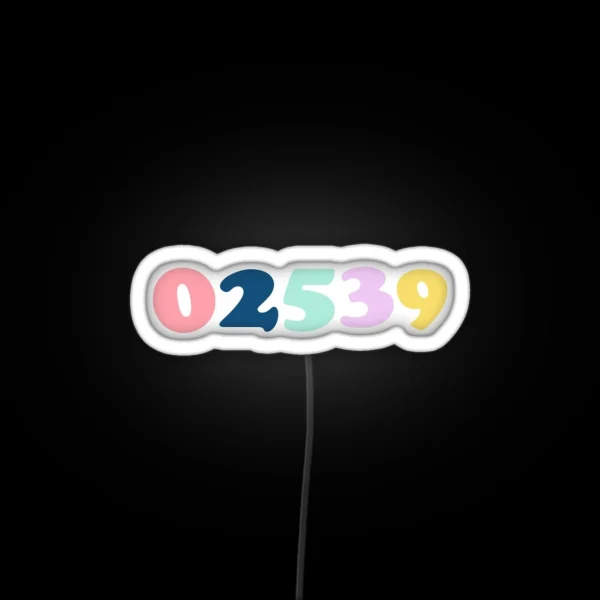Martha S Vineyard Zip Code RGB Neon Sign
