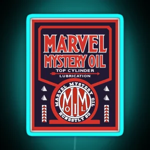 Marvel Mystery Oil Vintage Sign Reproduction RGB Neon Sign