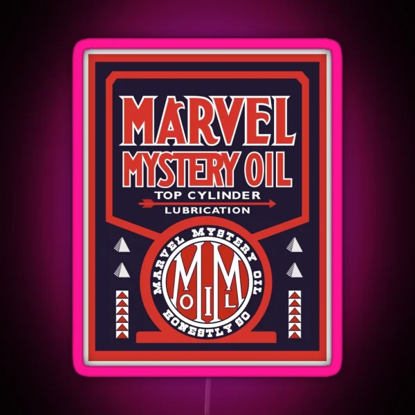 Marvel Mystery Oil Vintage Sign Reproduction RGB Neon Sign