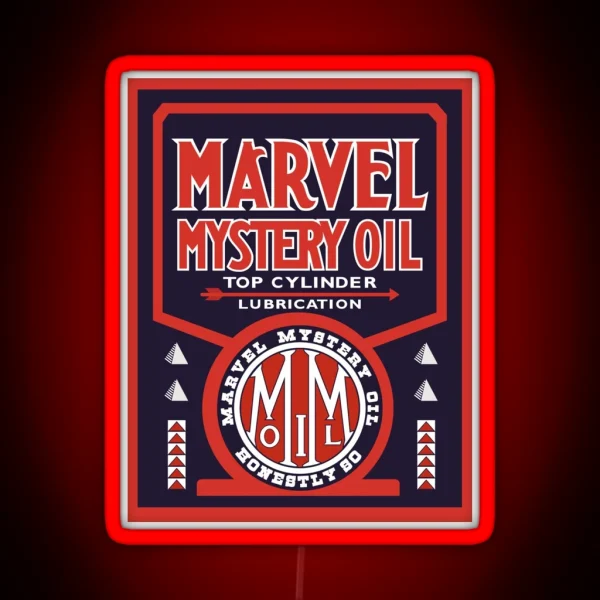 Marvel Mystery Oil Vintage Sign Reproduction RGB Neon Sign