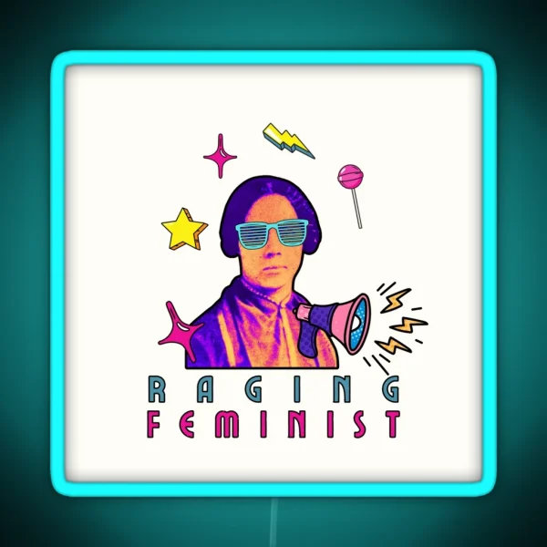 Mary Ann Shadd Cary Raging Feminist RGB Neon Sign
