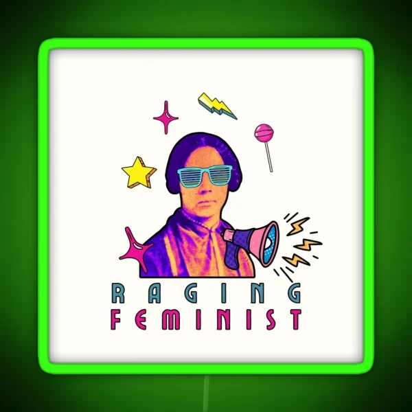 Mary Ann Shadd Cary Raging Feminist RGB Neon Sign